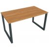 Pracovný stôl UNI O, 140x75,5x80 cm, jelša/čierna
