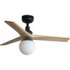 FARO Barcelona FARO 34284WT-11L-Str. vent. KLIM S 1xE27/15W/230V borovica/čierna pr.92,5cm WT+DO FA34284WT-11L + záruka 3 roky zadarmo