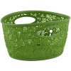 Dekorativní plastový košík s úchyty Victoria Curver - zelená