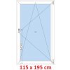 Soft Plastové okno 115x195 cm, otváravé a sklopné
