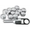Krytky na skrutky kolies 19mm CHROM 20ks