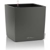 Kvetináč Cube premium v tvare kocky vrátane setu a vnútra Farba: antracit metalická, Dĺžka hrany: 50
