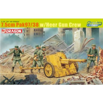 Dragon DR6445 7.5cm PaK 97 38 w Heer Gun Crew 1:35