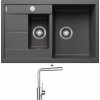 Blanco METRA 6 S Compact šedá skala s excentrom 518876 + Blanco MILA chróm 519414
