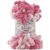 Alize Puffy Color 6383 - ružová-svetloružová-biela