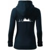 EKG les - Mikina dámska trendy zipper s kapucňou - XS ( Tmavomodrá (takmer čierna) )