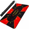 Poker podložka čierno-červená 200x90cm rolovacia v obale (Praktická rolovacia podložka pre 10 hráčov, balenie v prenosnej taške)