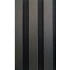 Akustický lamelový panel MDF-028- Elegantný čierny dizajn panela s minimalistickou textúrou-50x280 cm