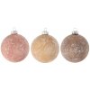 Sklenená vianočná guľa 8 cm ručne maľovaná – mix farieb