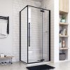 AQUATEK JAGUAR R13 100 x 80cm sprchový kút obdĺžnikový, profil čierny, sklo číre, JAGUARR13CR100X8062