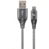 Gembird CC-USB2B-AMCM-1M-WB2 USB 2.0 AM na typ C (AM/CM), 1m, sivý, bílý