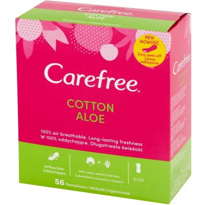 CAREFREE Slipové vložky Cotton Feel aloe 56 ks