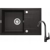 Jednokomorový drez Deante CORIO, granit, čierny