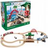 BRIO drevená vláčikodráha vlak stanica koľajnice 33512