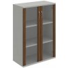 Policová skriňa Strong, 80x115,2x40 cm, orech/sivá