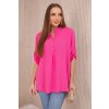 Blouse with a longer back powder pink