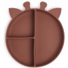 NUUROO Orla Silikónový delený tanier Giraffe Mahogany