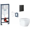 Grohe Rapid SL - Set predstenovej inštalácie, klozetu, dosky SoftClose, tlačidla Even a súpravy na vhadzovanie tabliet, phantom black SANI11BB5137