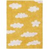 Prateľný ručne tkaný bavlnený detský koberec v horčicovej farbe 120x160 cm Clouds Mustard – Lorena Canals