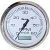 FARIA Otáčkomer 0-6000 ot/min, 85 mm, biely s motohodinami pre zabudované motory