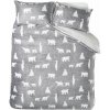 Sivé obliečky na dvojlôžko s baránkom 200x200 cm Cosy Polar Bear – Catherine Lansfield