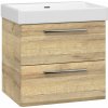 EBS Urban Skříňka s umyvadlem 63 cm, dub riviera/madlo chrom URBAN63DRCR