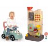 Set odrážadlo a chodítko so zvukom Auto Ride On Little Smoby a hracia stena s aktivitami do izby a na dvor
