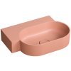 Omnires Ovo M+ umývadlo 55x38 cm oválny pultové umývadlo ružová OVO555UWLCO