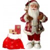 MagicHome Dekorácia Vianoce Santa stojaci červený s lampášom 60 cm