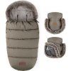 PETITE&MARS Set zimný fusak Comfy 4v1 + rukavice na kočík Furry Mocha Mousse