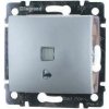 Legrand Valena - Tlačidlo s orientačným osvetlením, symbolom zvončeka 10A - 250V, hliník - 770215