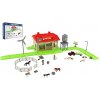 Teddies Sada domáca farma so zvieratami a traktorom plast s doplnkami v krabici 48x31x9cm