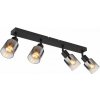 GLOBO 54308-4 HUBERTUS stropné bodové svietidlo/spot 4xE14 matná čierna, dymová