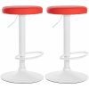 Design-Shop Ponte koženka Červená / biely rám 2 ks