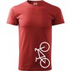 Bicykel na výšku - Klasické pánske tričko vyššej gramáže - S ( Bordová )