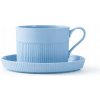 Šálka s podšálkou Matte Pastel modrá 250 ml keramická