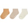 Detské ponožky z bambusovej viskózy, nízke do tenisiek, 3 páry, pieskové (913) Sterntaler Veľkosť: 27-30
