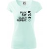 Stolný tenis - eat sleep - Dámske tričko Pure - 2XL ( Frost )