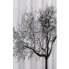 Aqualine Sprchový záves 180x200cm, polyester, čierna/biela, strom ZP008