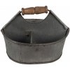 Clayre & Eef Zinkový antik plechový box na kvety alebo dekorácie - 20*18*16 cm - Clayre & Eef