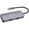 USB (3.2) hub 5-port, 32150, šedá, dĺžka kábla 15cm, Verbatim, 1x USB C, 2x USB A, 1x HDMI