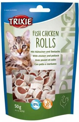 Trixie Premio Fish Chicken Rolls rolky kura treska 50 g