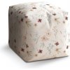 Sablio Taburet Cube Romantické kvety: 40x40x40 cm