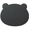 Detské prestieranie BEAR NUPO 38 x 30 cm, antracitová, koža, LIND DNA
