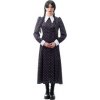 Dievčenské šaty Wednesday Addams, vzorované pre vek 13-14 rokov