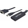 Prevodník MANHATTAN VGA na USB a HDMI