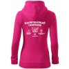 Zaobchádzať opatrne 40 - Mikina dámska trendy zipper s kapucňou - S ( Purpurová )