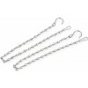 Kovová retiazka na zavesenie dekorácií, kvetináčov 50 cm - nikel (50 ks)