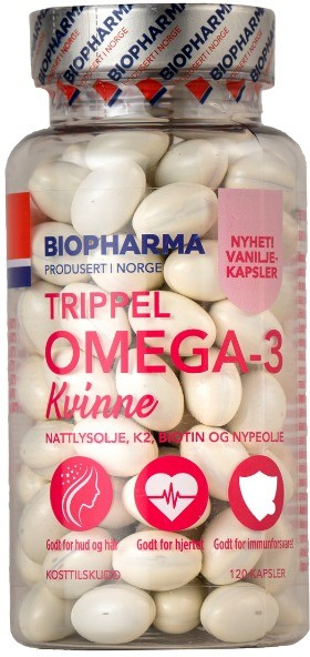Biopharma TRIPPEL OMEGA-3 Kvinne pre Ženy 120 kapsúl od 17,9 € - Heureka.sk