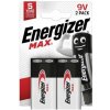 Batéria ENERGIZER Alkaline Max 6LR61 / 9V, 2ks 7638900426533